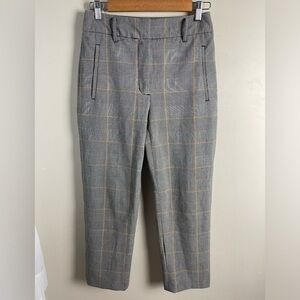 Aritzia Wilfred plaid high rise ankle academia cropped trouser pants size 4